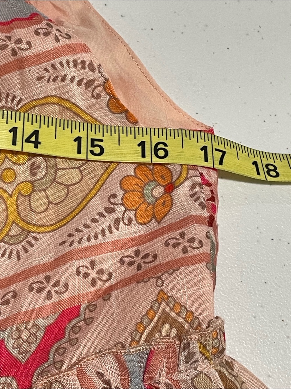 DAVI & DANI Pink Gold Blue Bohemian Printed Tiered Sleeveless Maxi Dress Sz Sm - Picture 11 of 11